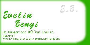 evelin benyi business card